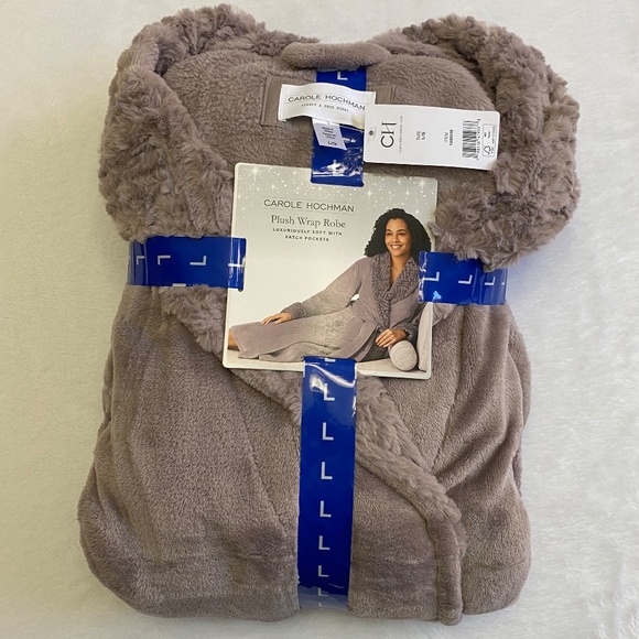 Carole Hochman Ladies’ Cozy Plush Robe, Purple/Lavender/Gray, Large NWT - Picture 6 of 14